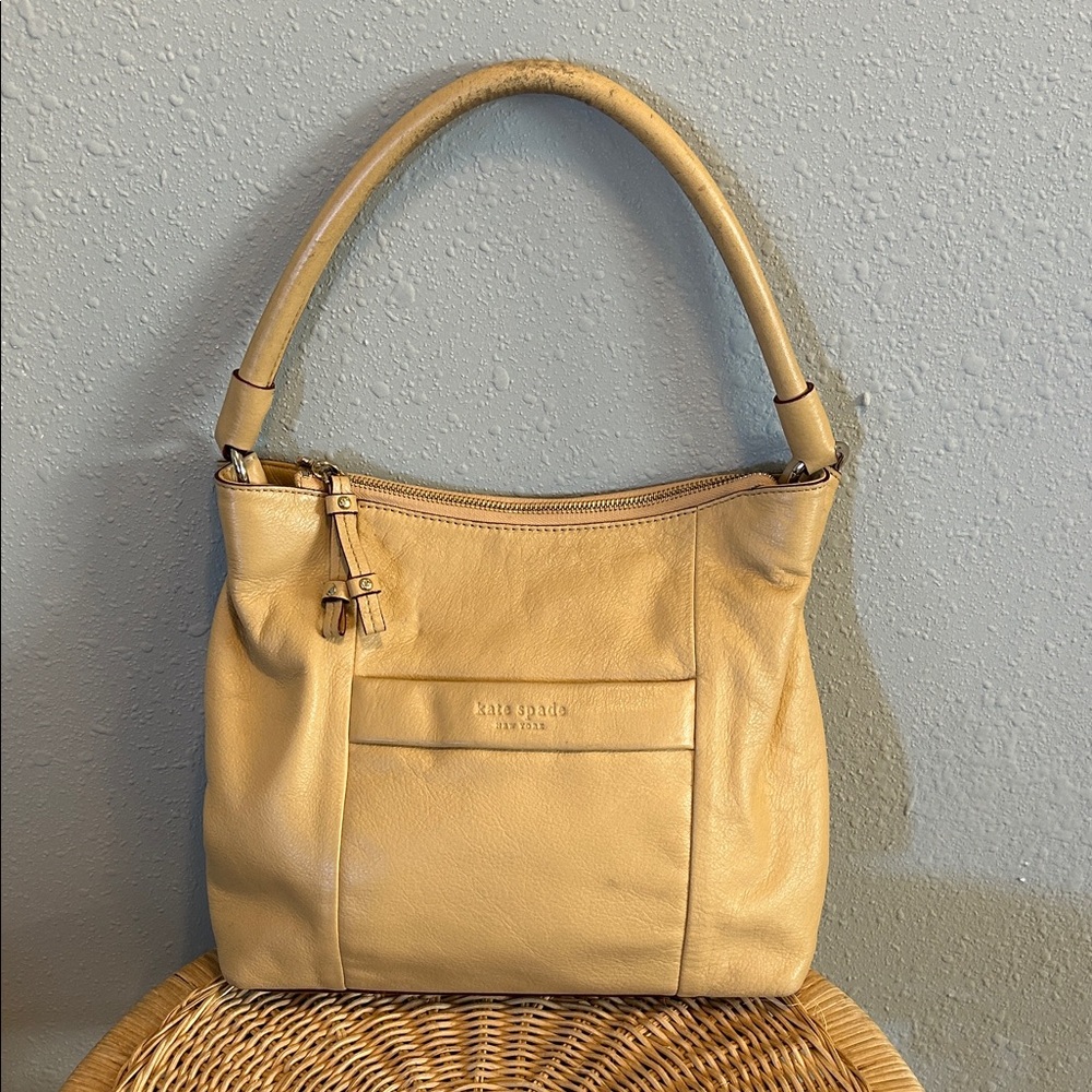 Kate Spade Beige Leather Shoulder Bag